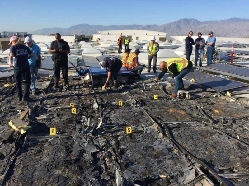 Inspection team at Lake Indigo Walmart fire site